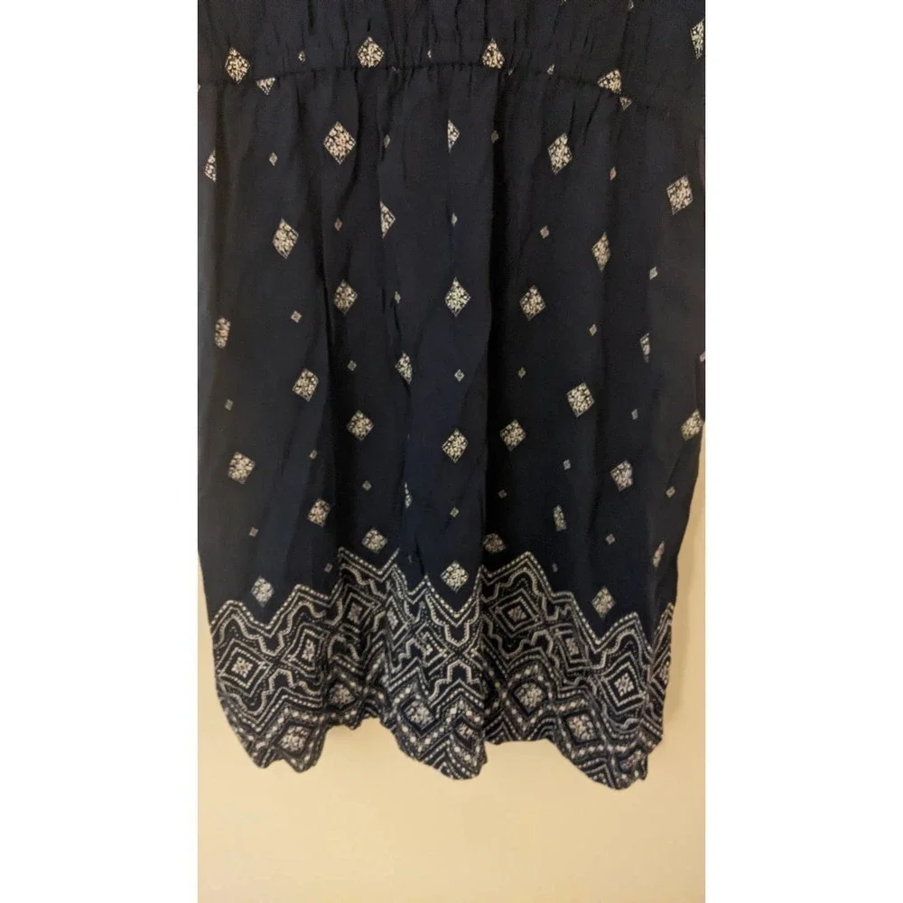 Pink Rose Boho Dress XL, Navy Blue Midi, NWT - Picture 3 of 11